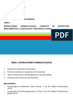 TEMA 5. Interacciones Farmacológicas