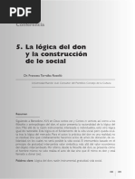 05 - La Lógica Del Don y La Construcción de Lo Social