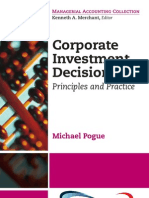 Corporate Investment Decisions: Principles and Practice