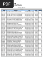 Lista de Precios Importadora Triple 8, C.A 27-03-2017