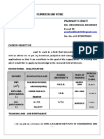 Curriculum Vitae: March-2006