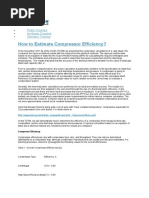 Compressor Efficiency Calculation