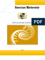 Texila American University: Article Review Guideline