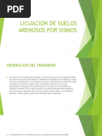 Licuacion de Suelos Areenosos Por Sismos