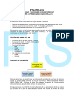 Practica 05 - Funciones de Conversion y Expresiones Condicionales-K!