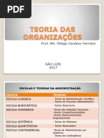 AULA - Teorias Organizacionais