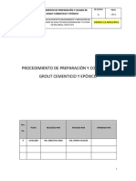 CA-APEG3-PR-0 Preparación y Colado de Grout Cementicio y Epóxico