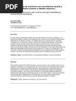 Procesamiento de Oraciones Con Incrustacion Central y Derecha en Adultos Jovenes y Adultos Mayores