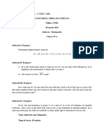 Liceul Teoretic "Al. I. Cuza" Iaşi Concursul Cheia Succesului Ediţia A Viiia 28 Martie 2015 Subiecte - Matematică Clasa A Iv-A