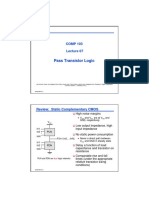 Pass Transistor Logic: COMP 103