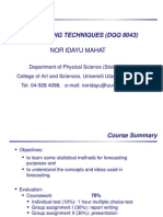 Introduction To Forecasting Techniques