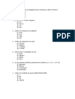 Test de Matemática Opción Multiple