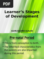 Learner's Stages of Development: Alvin Aquino Ulalan