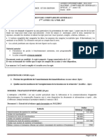 Contrôle Comptabilité Générale 2 - Avril 2015+corrigé