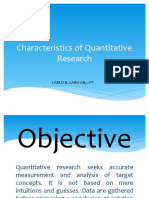 Characteristics of Quantitative Research