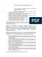 Minuta de Constitucion de Una Sociedad Anonima Cerrada