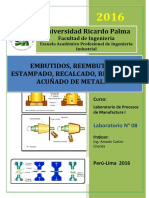 Laboratorio 10 Embutido Reembutido Acunado Recalcado Repujado