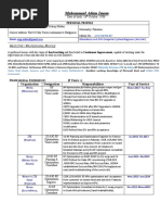 Adam CV RF Optimization Consultant 2G 3G