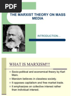 The Marxist Theory On Mass Media