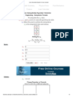 Linear Interpolation Equation Formula Calculator PDF