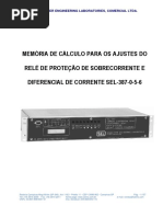 Roteiro de Ajustes Sel-387