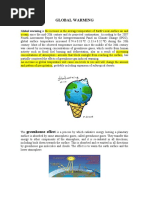 Global Warming: Global Warming Is The Increase in The Average Temperature of Earth's Near-Surface Air and