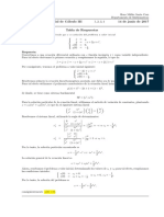 Corrección Segundo Parcial Cálculo III 14 Junio de 2017