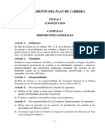 Reglamento Del Plan de Carrera de La Policía Boliviana