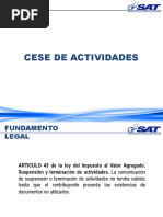 Cese de Actividades en SAT