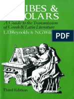 L. D. Reynolds, N. G. Wilson Scribes and Scholars A Guide To The Transmission of Greek and Latin Literature PDF