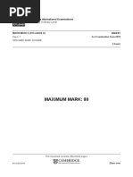 2018 Speciman Paper Markscheme