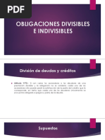 Obligaciones Divisibles e Indivisibles