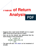 Rate of Return