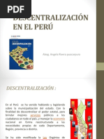 La Descentralización en El Perú