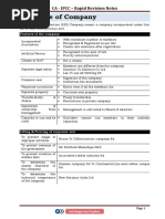 Company Law 22 Page Rapid Revision Notes