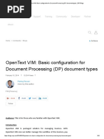 OpenText VIM - Basic Configuration For Document Processing (DP) Document Types - SAP Blogs