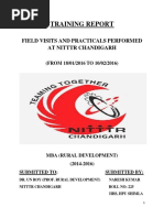 Field Visit & Pracvtical Report at Nitttr Chandigarh PDF