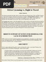 Driver Licensing vs. Right To Travel - The Lawful Path