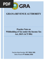 Practice Note On Withholding of Tax