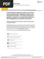 La Comunicación Entre Profesor y Alumno en La Educación Infantil
