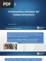 Clase 2. Fundamentos Del Trabajo Comunitario y Enfoque de Derechos.