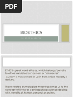 Bioethics: By: Dr. Fe M. Compas