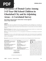 07 - Prevalence of Dental Caries Among 3-15 Year Old School Children in Ghaziabad City