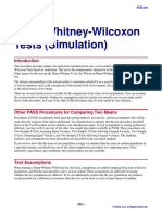 Mann Whitney Wilcoxon Tests (Simulation)