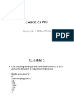 Exercicio Repetição PHP 2