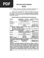 Notice: Revised Scheme of The Engineering Services Examination