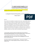 Sana. Segunda Transición Demográfica