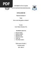 English Iii: University of Guayaquil Facultad Piloto de Odontología