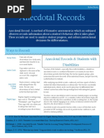 Anecdotal Records