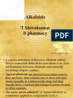 Alkaloids T.Shivakumar B.pharmacy